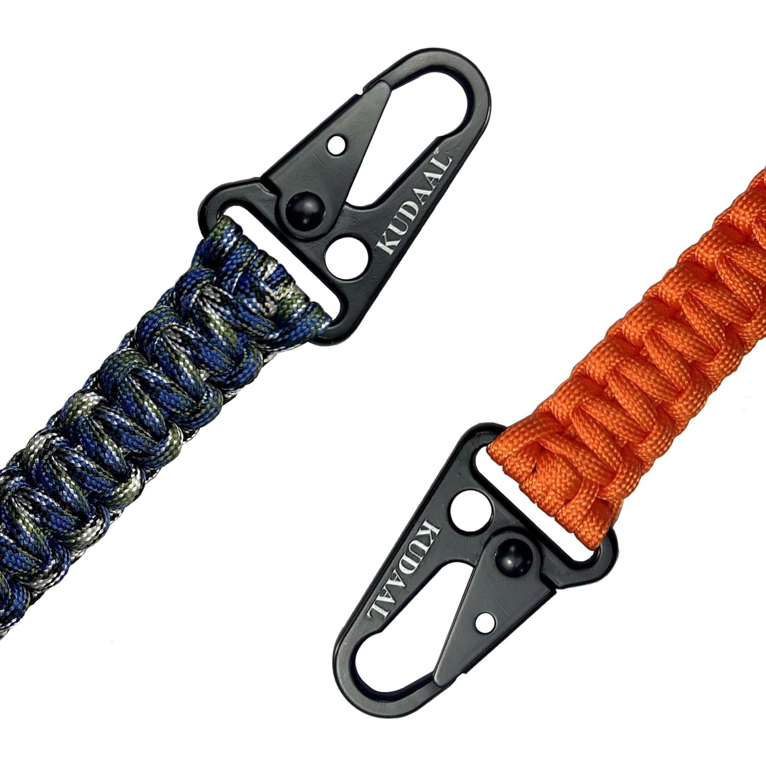 Llave de Paracord KUDAAL con Mosquetón y Clip Ampliado 16 cm