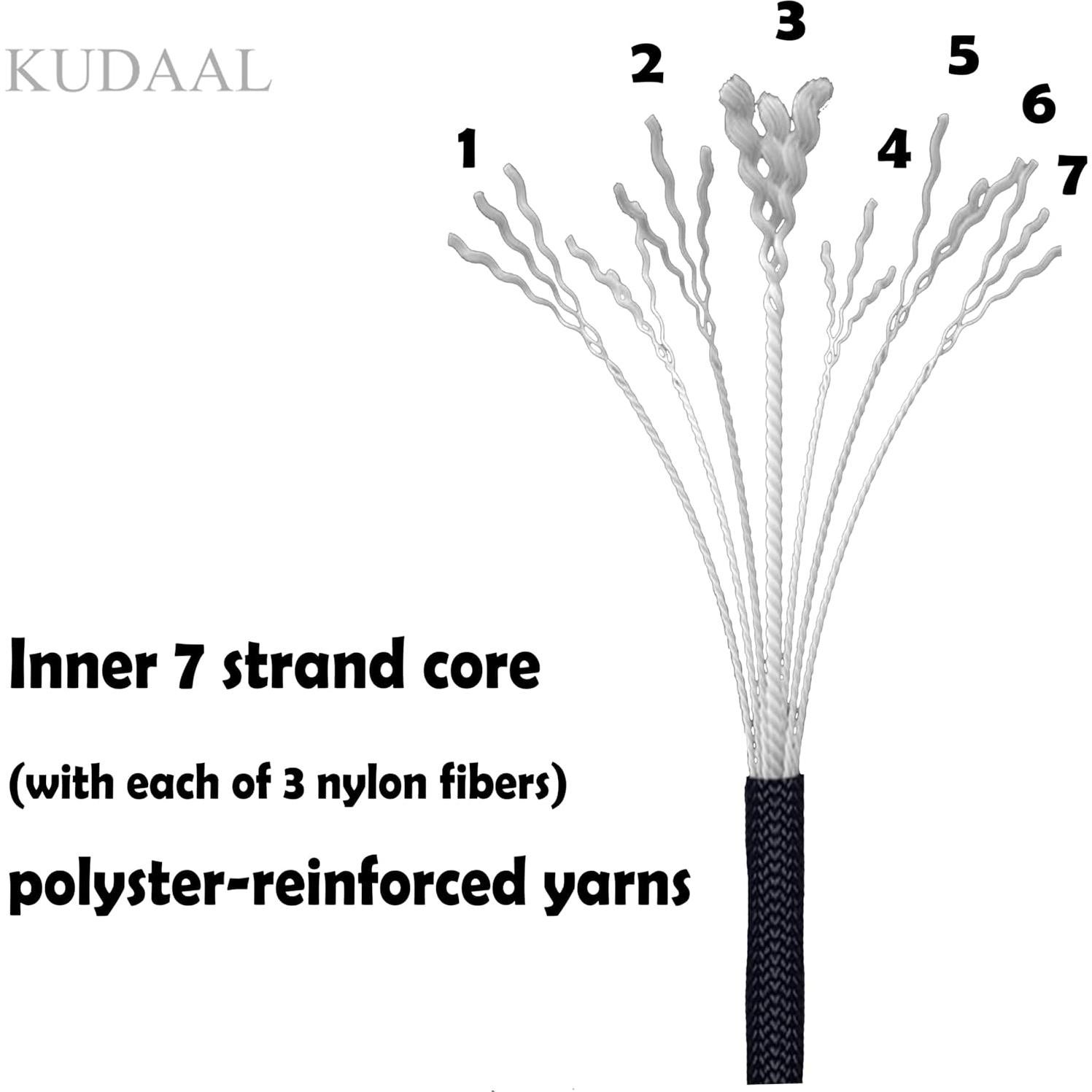 Llave de Paracord KUDAAL con Mosquetón y Clip Ampliado 16 cm