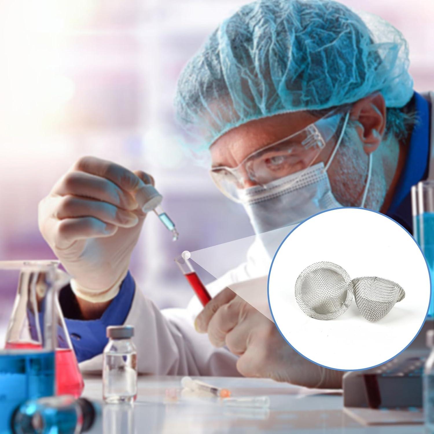 50 Pantallas de Tubo Acero Inoxidable Kojcijs 1.6 cm Reutilizables