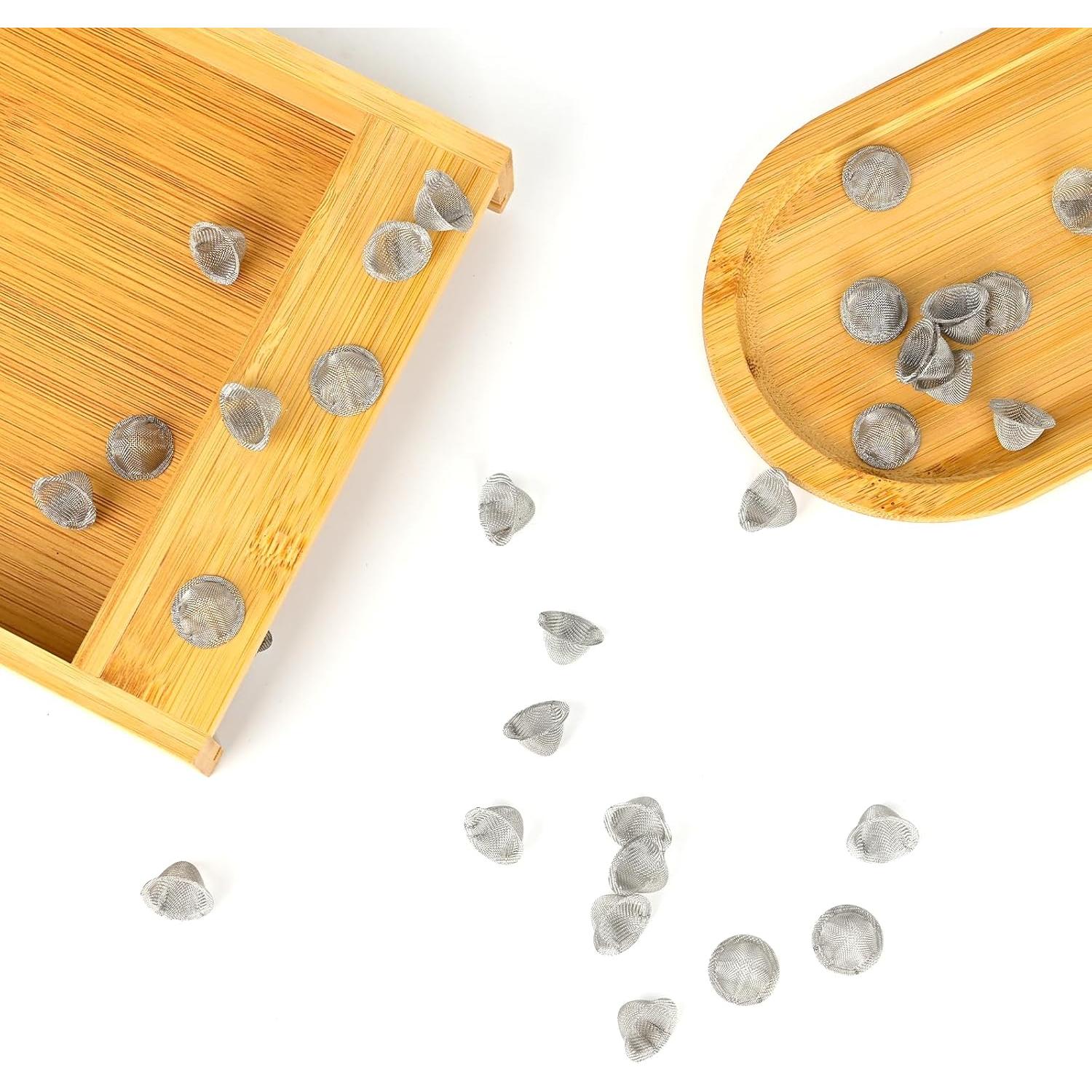 50 Pantallas de Tubo Acero Inoxidable Kojcijs 1.6 cm Reutilizables