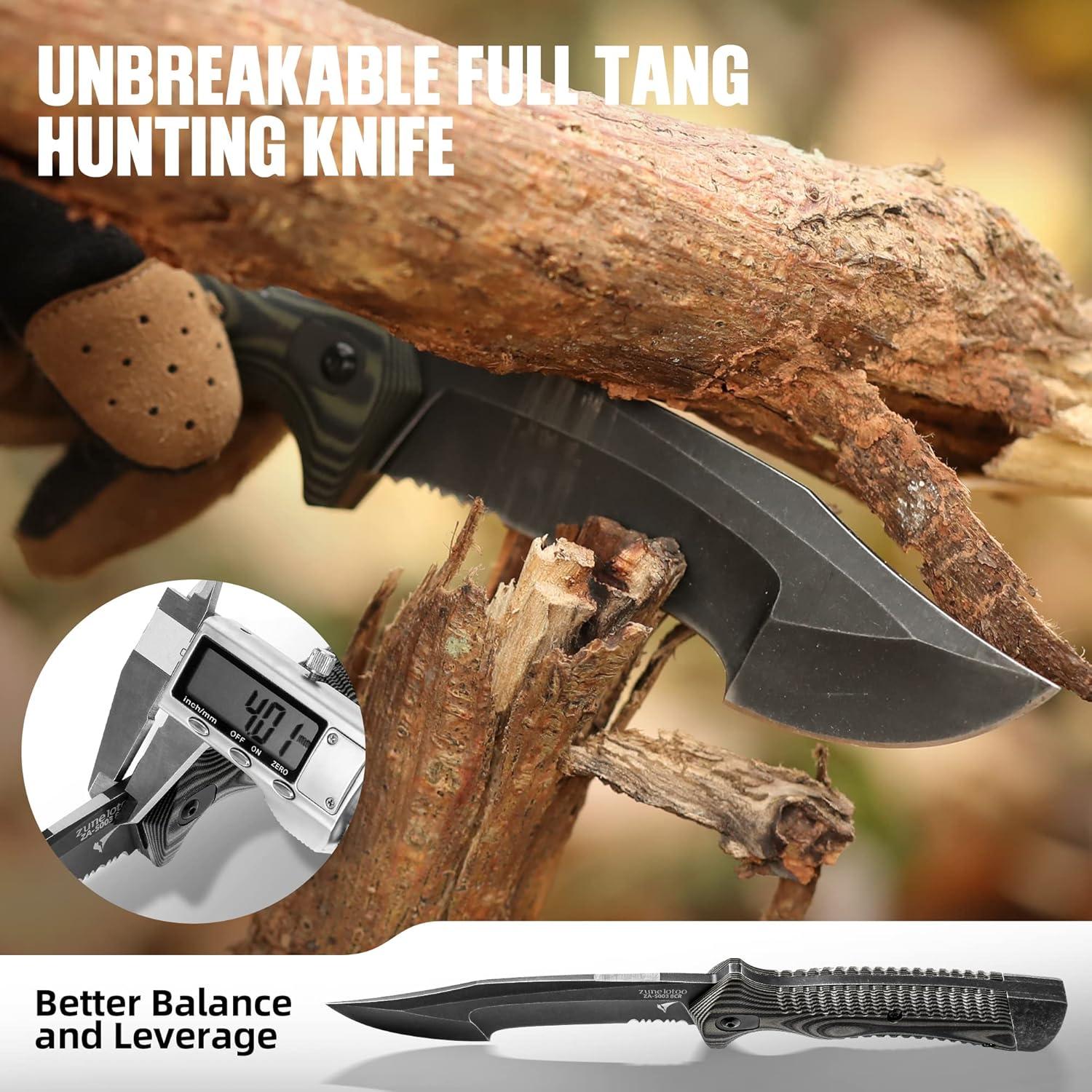 Cuchillo Táctico ZUNE LOTOO Bowie 23.88 cm con Funda Kydex