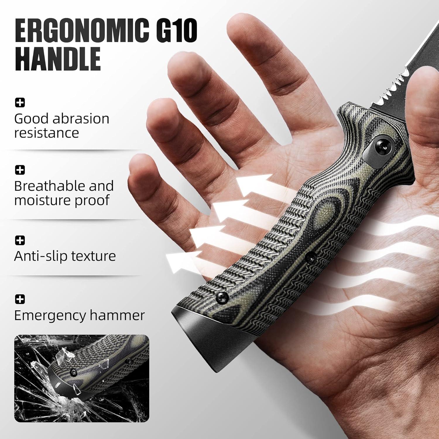 Cuchillo Táctico ZUNE LOTOO Bowie 23.88 cm con Funda Kydex