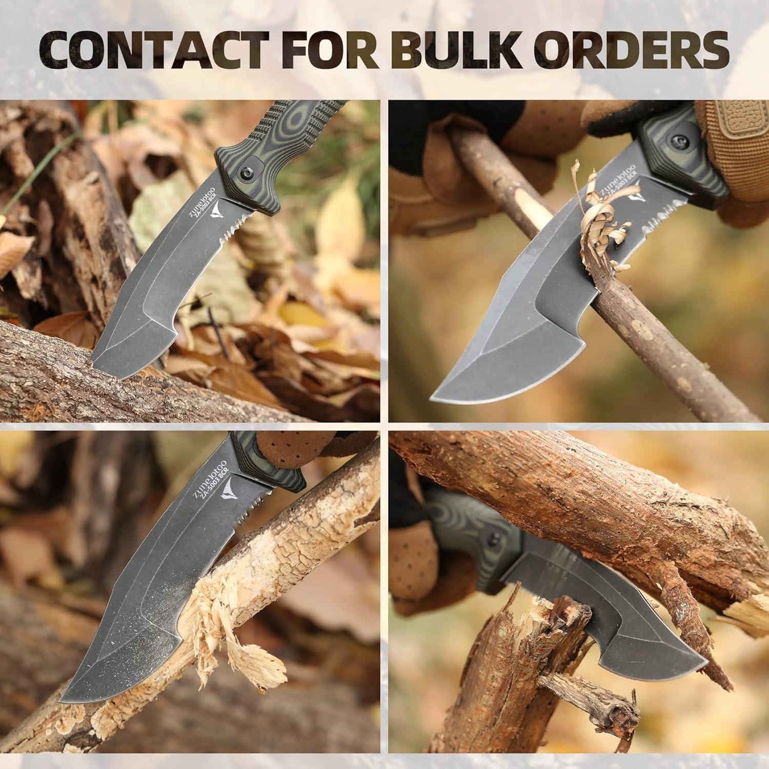 Cuchillo Táctico ZUNE LOTOO Bowie 23.88 cm con Funda Kydex