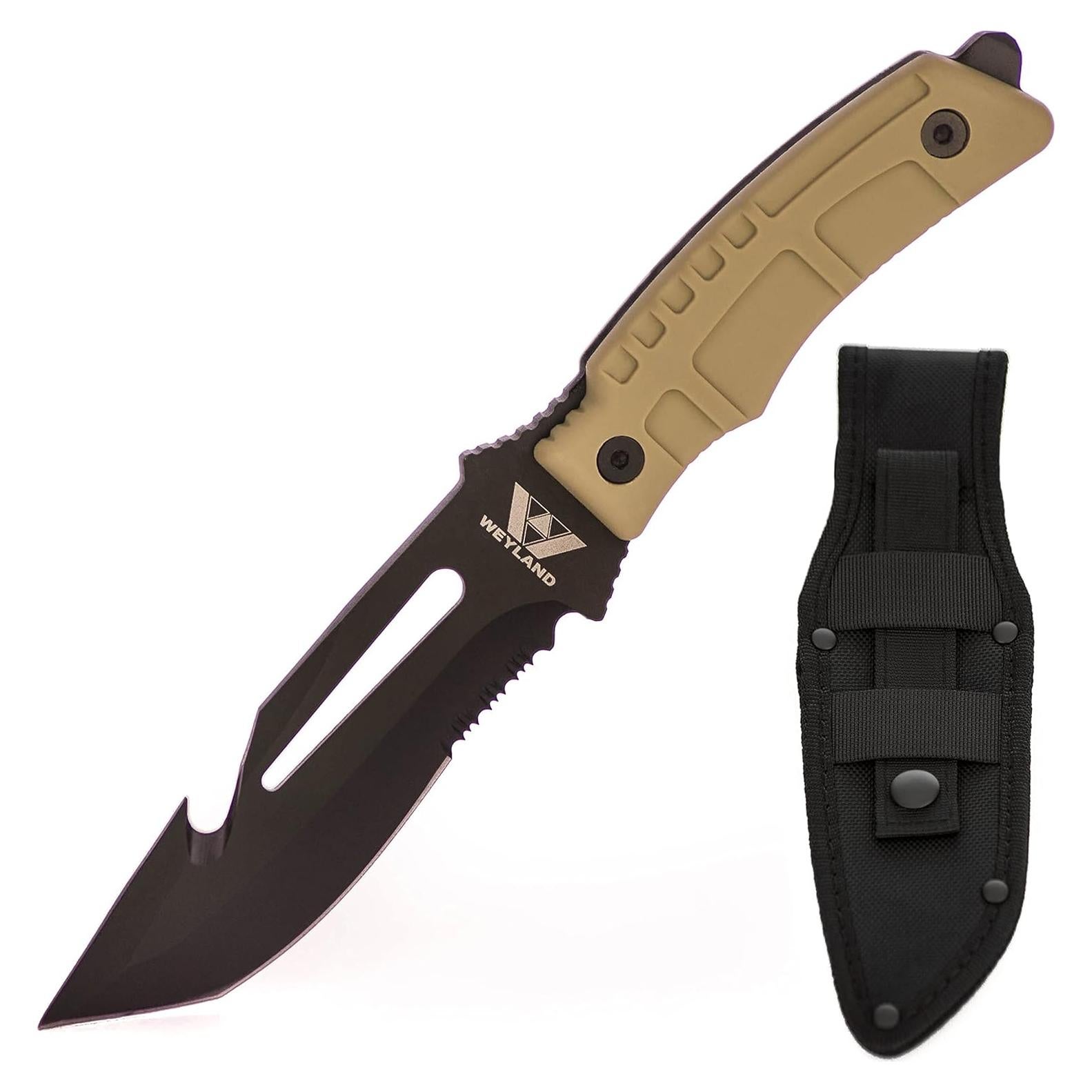 Cuchillo Táctico WEYLAND 2S-TKUZ-H7YR con Funda MOLLE