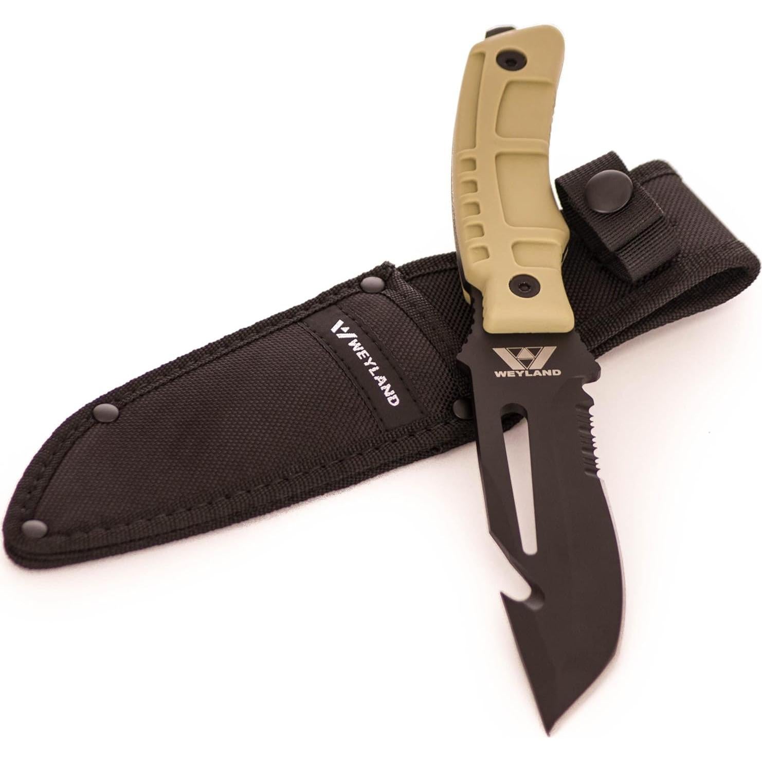 Cuchillo Táctico WEYLAND 2S-TKUZ-H7YR con Funda MOLLE