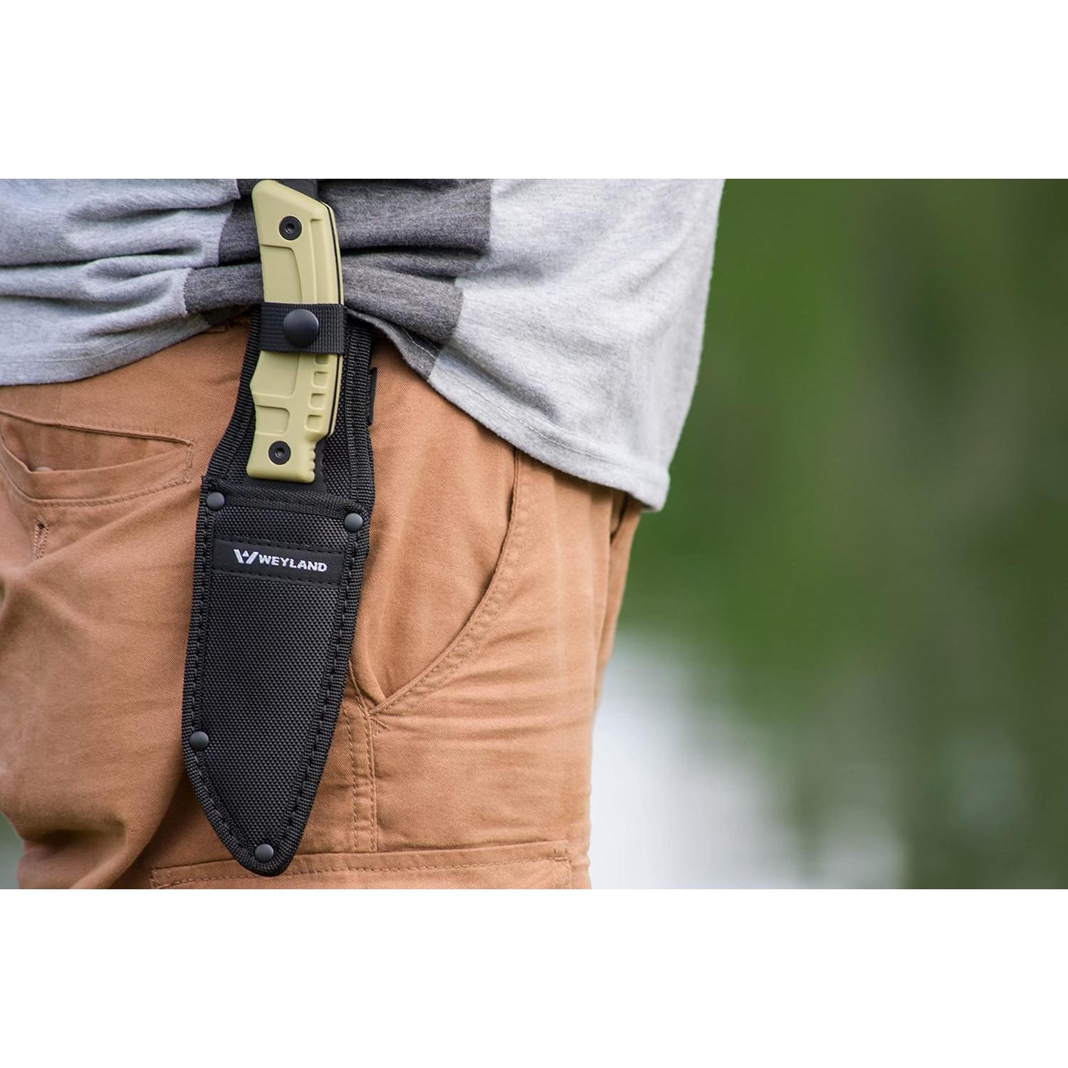 Cuchillo Táctico WEYLAND 2S-TKUZ-H7YR con Funda MOLLE