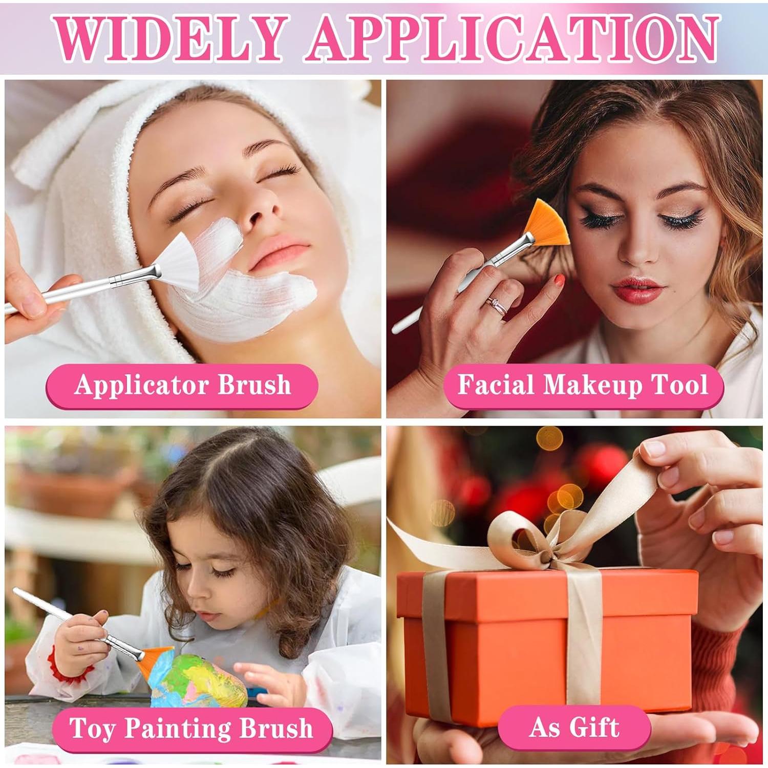 Brochas Faciales en Abanico Supkiir 60 Pcs Multiuso