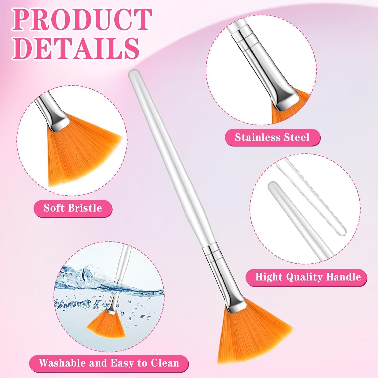 Brochas Faciales en Abanico Supkiir 60 Pcs Multiuso