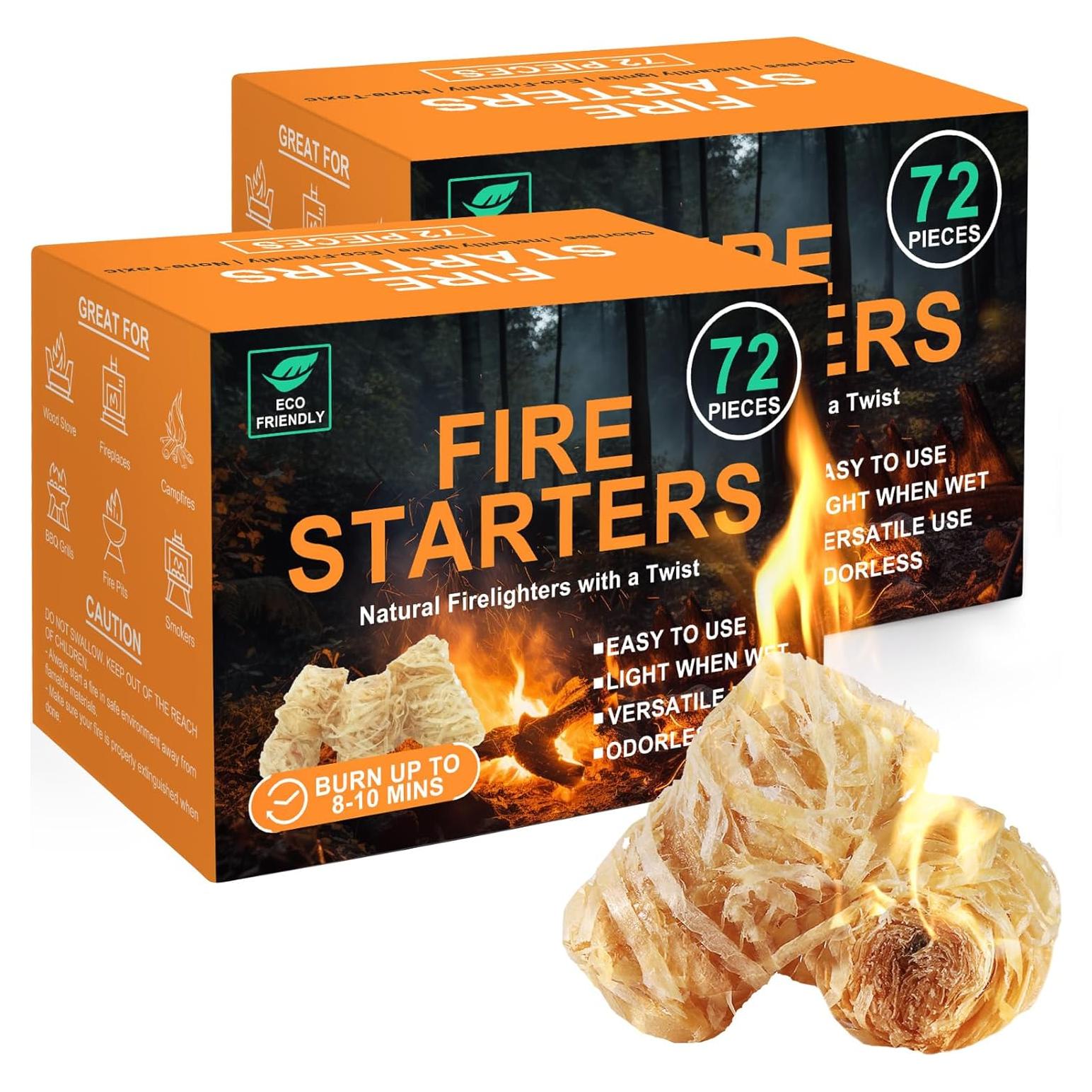 Encendedor Natural Realcook 144 Cuentas para Parrilla y Camping