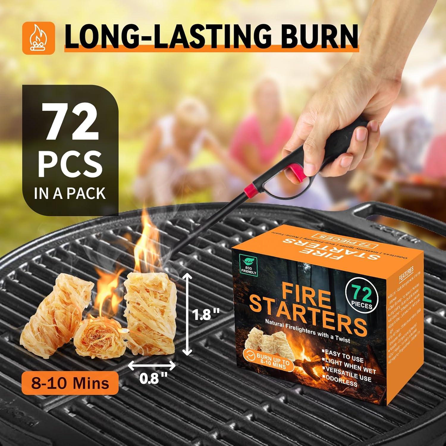 Encendedor Natural Realcook 144 Cuentas para Parrilla y Camping