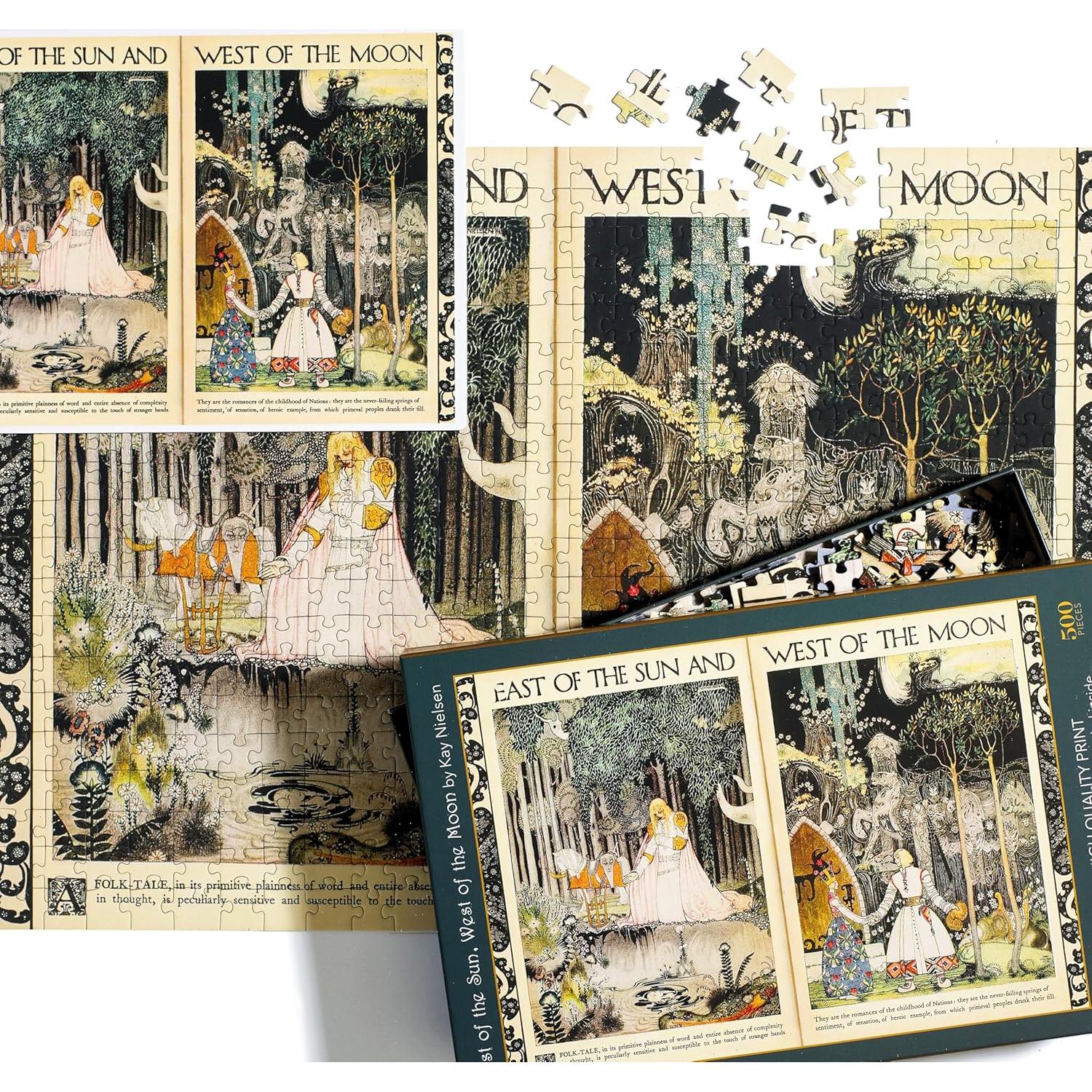 Rompecabezas Art & Fable 500 Piezas Este del Sol y Oeste de la Luna