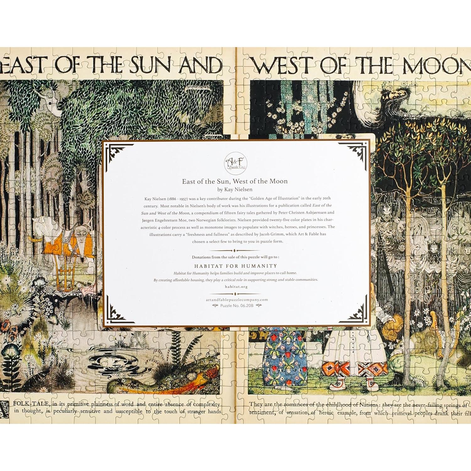 Rompecabezas Art & Fable 500 Piezas Este del Sol y Oeste de la Luna