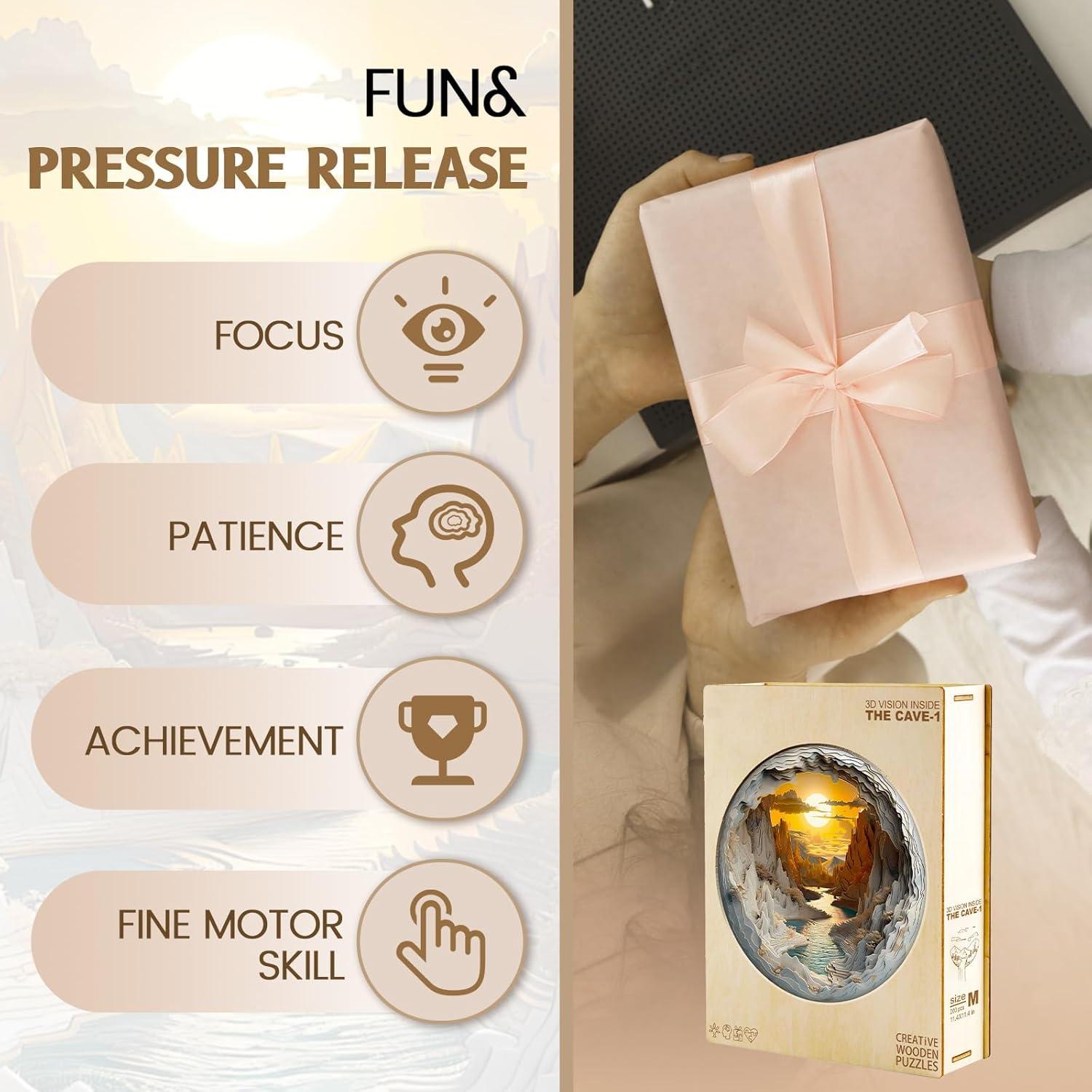 Rompecabezas de Madera Welsky 3D 21.6x21.6cm 100 Piezas