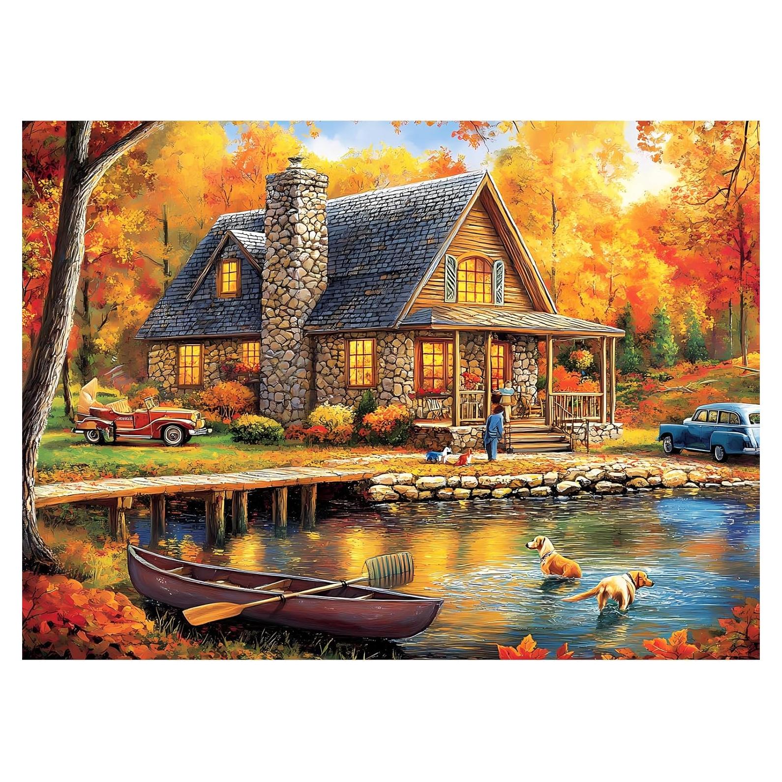 Rompecabezas 300 Piezas WSCXSC Bosque Amarillo 52x38 cm