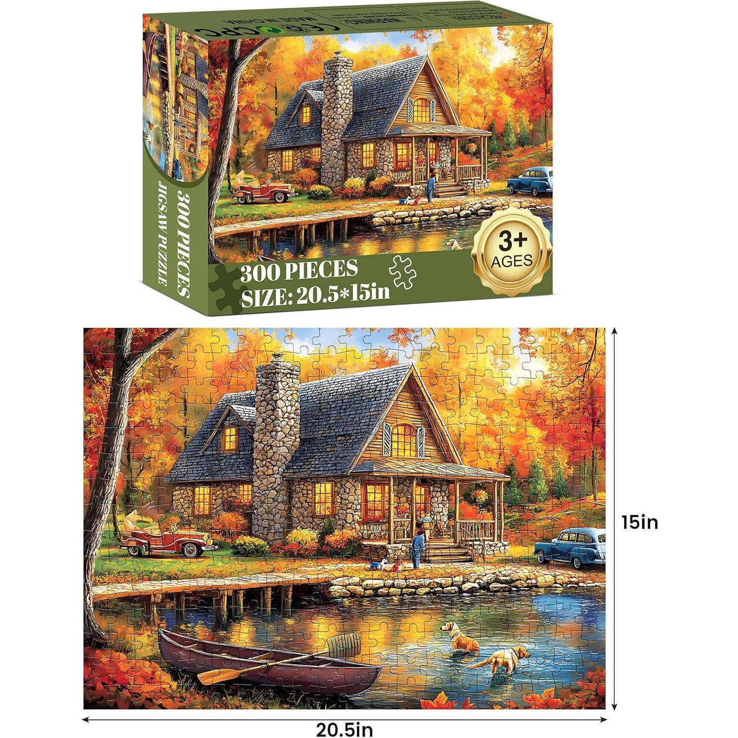 Rompecabezas 300 Piezas WSCXSC Bosque Amarillo 52x38 cm