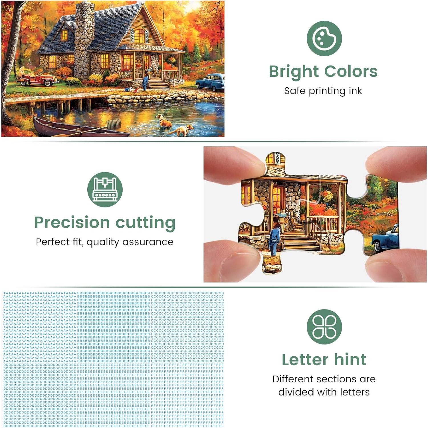 Rompecabezas 300 Piezas WSCXSC Bosque Amarillo 52x38 cm