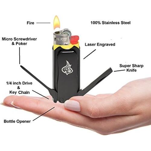 Funda Multi-Herramienta LighterBro de Acero Inoxidable