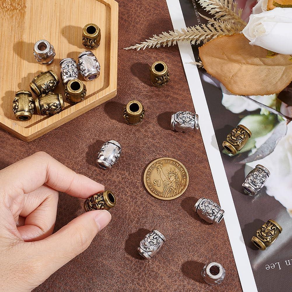 Perlas de Paracord NBEADS 12 Pcs Aleación Vintage 16.5mm