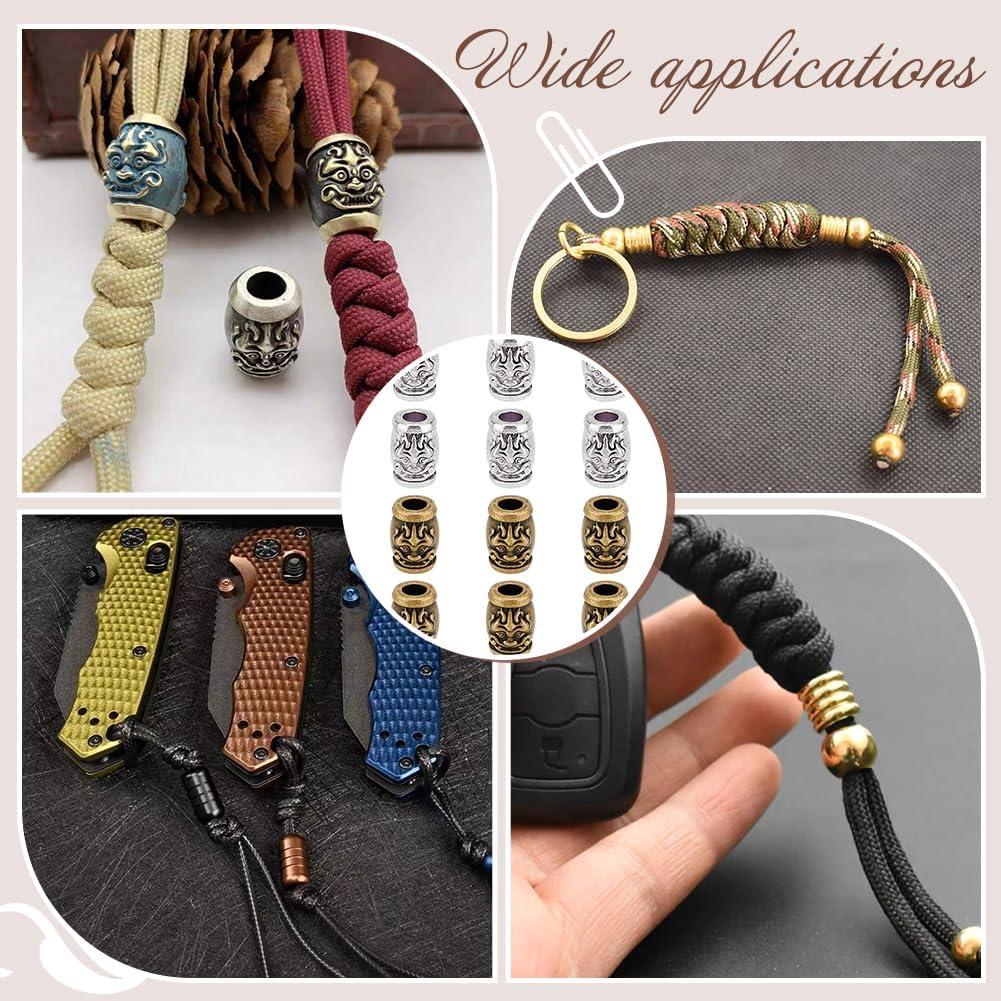 Perlas de Paracord NBEADS 12 Pcs Aleación Vintage 16.5mm