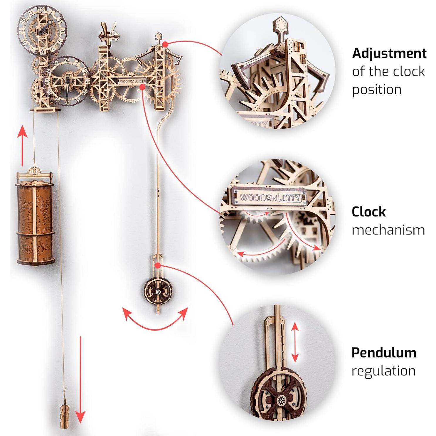Rompecabezas 3D Reloj Steampunk WOODEN.CITY 269 Piezas