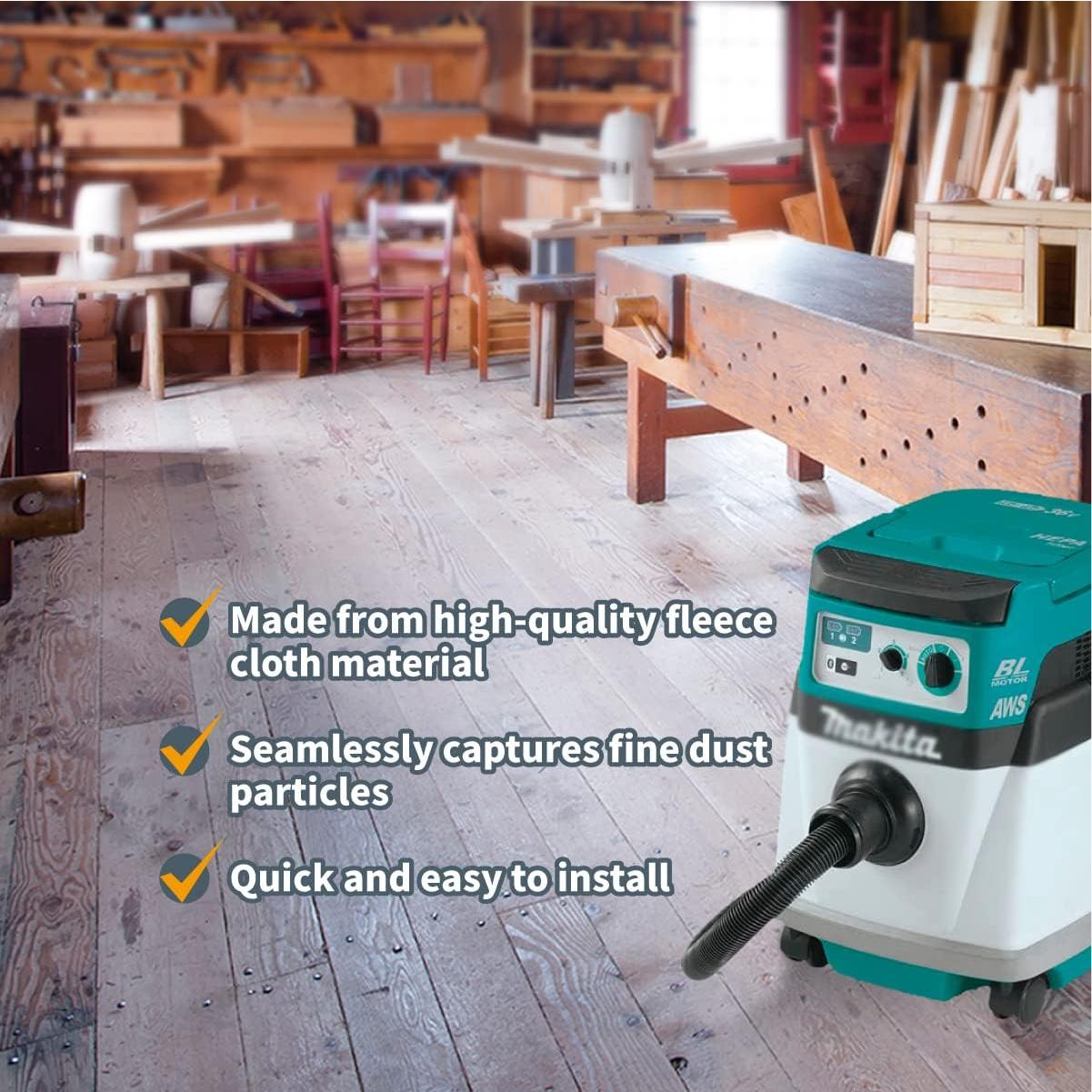 Bolsas de Filtro POWERTEC 10PK para Aspiradora Makita XCV05