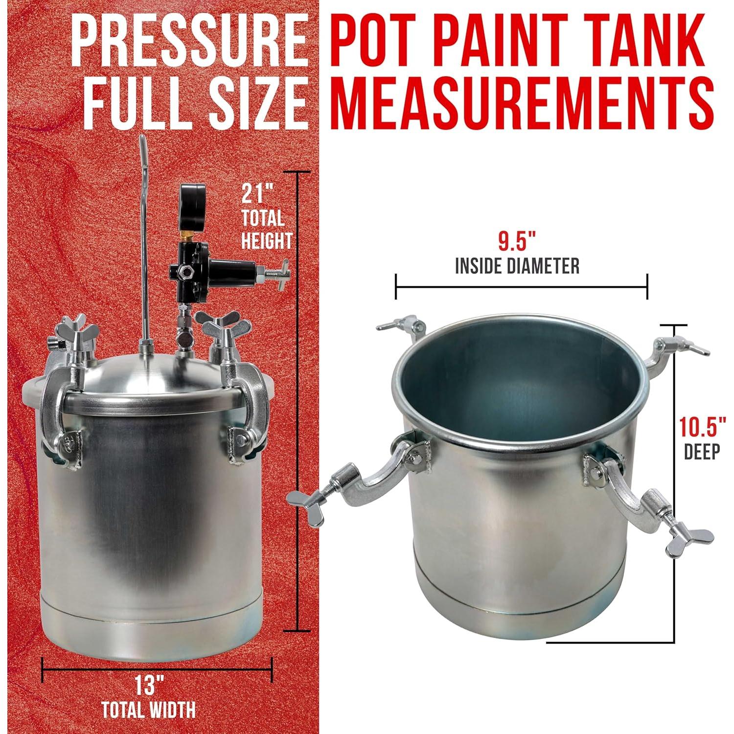Tanque de Pintura TCP Global 10 Litros con Pistola y Mangueras