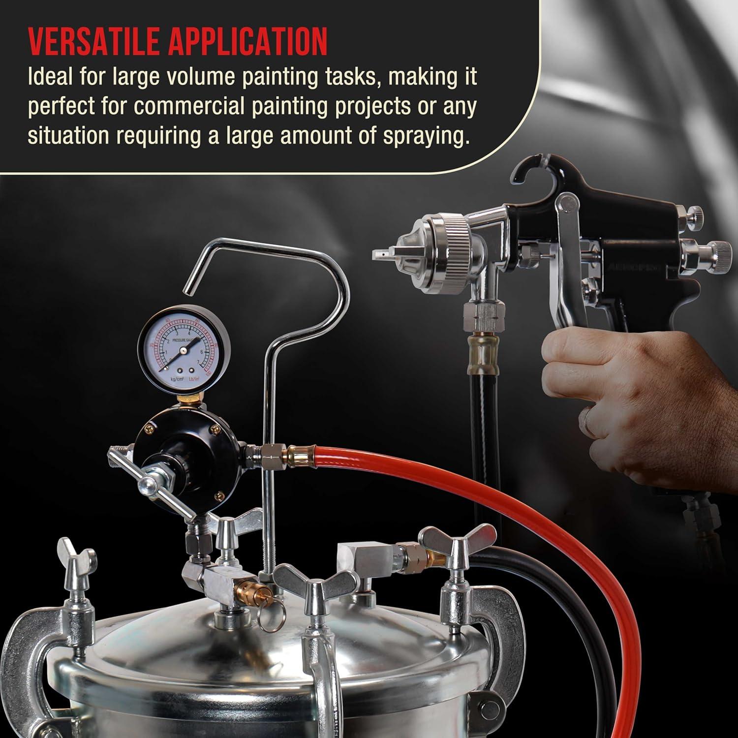Tanque de Pintura TCP Global 10 Litros con Pistola y Mangueras