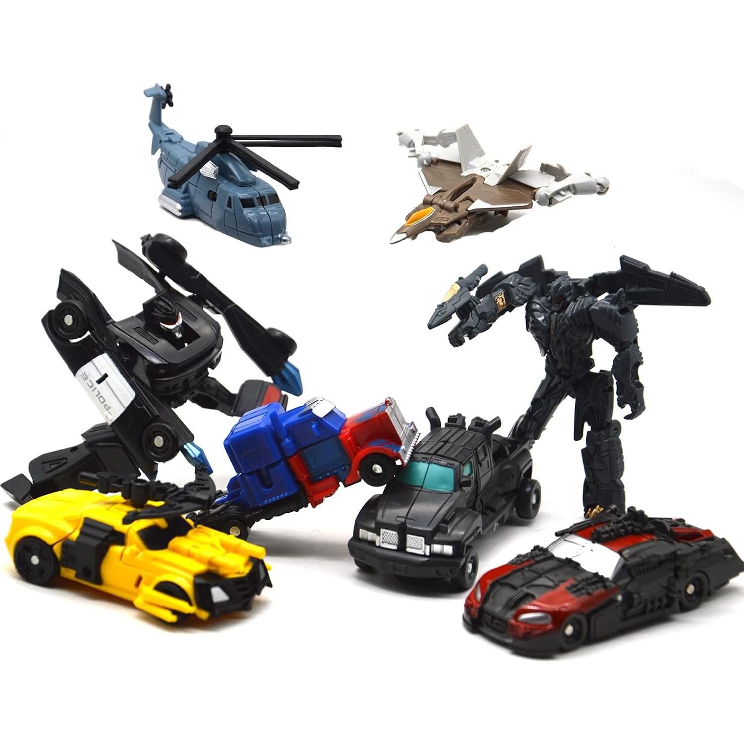 Conjunto de 8 Mini Juguetes Robot de Coche Barely Direct