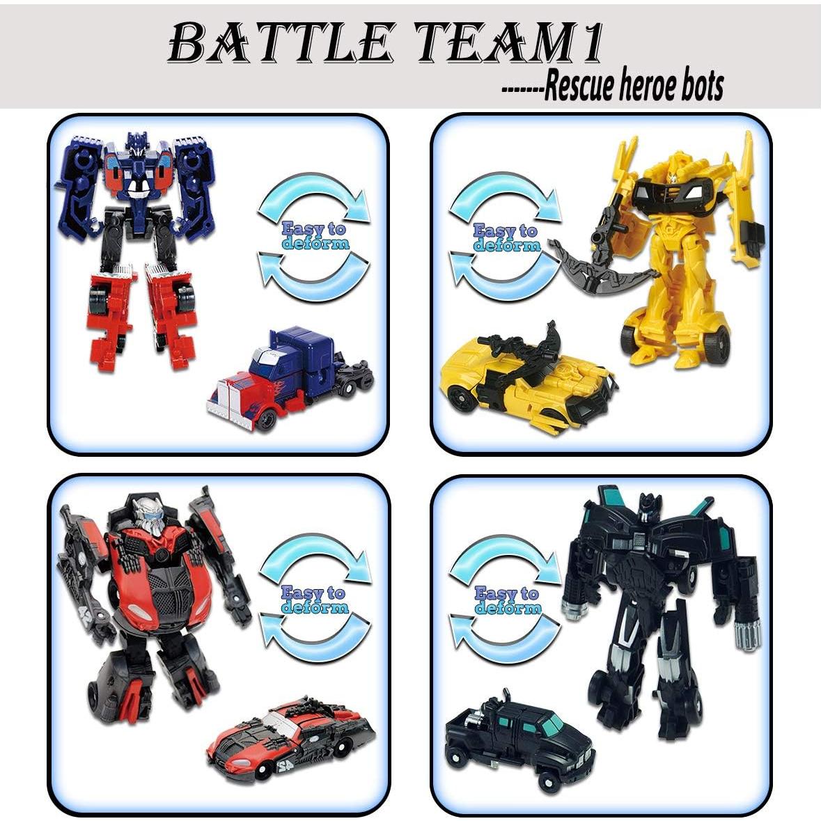 Conjunto de 8 Mini Juguetes Robot de Coche Barely Direct