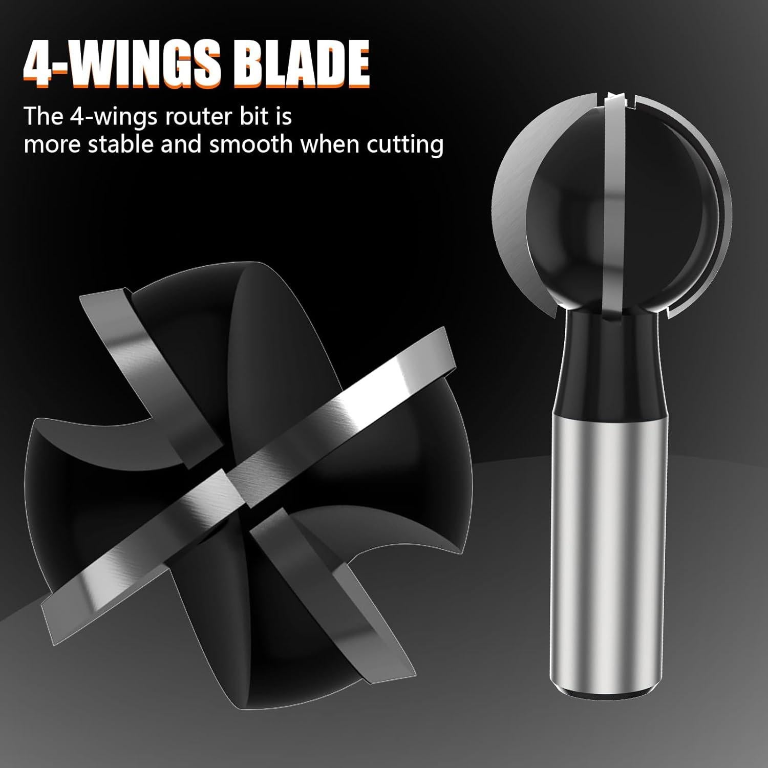 Fresa Esférica 12mm ROOCBIT Caja Cove 4 Flutas Carburo