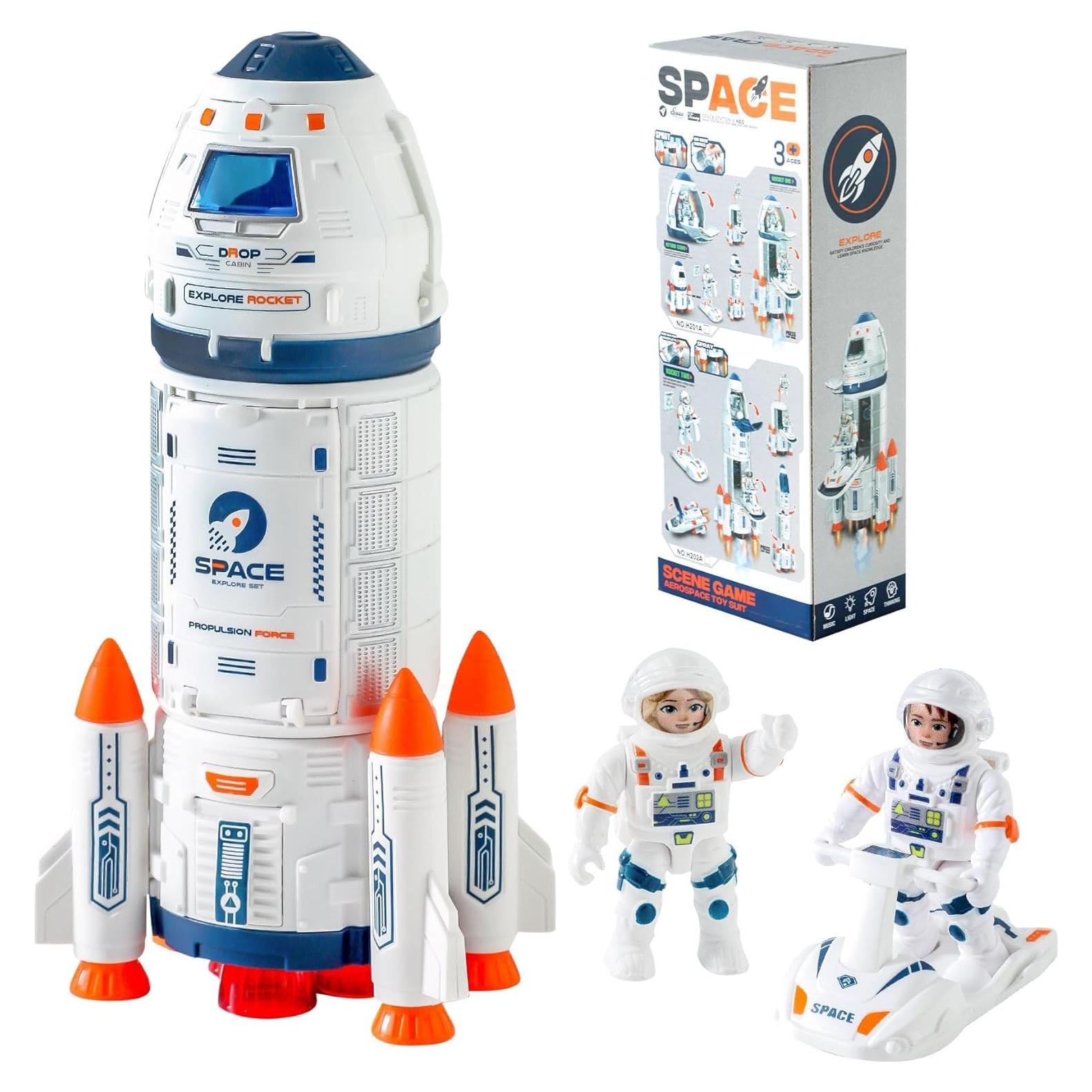 Juguete Cohete Espacial Wbzle con Astronauta y Efectos