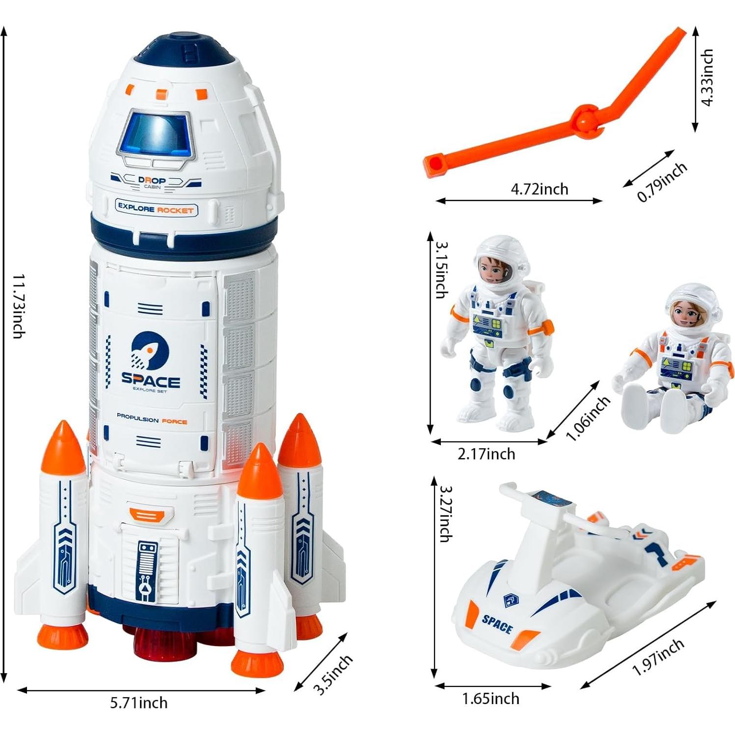 Juguete Cohete Espacial Wbzle con Astronauta y Efectos