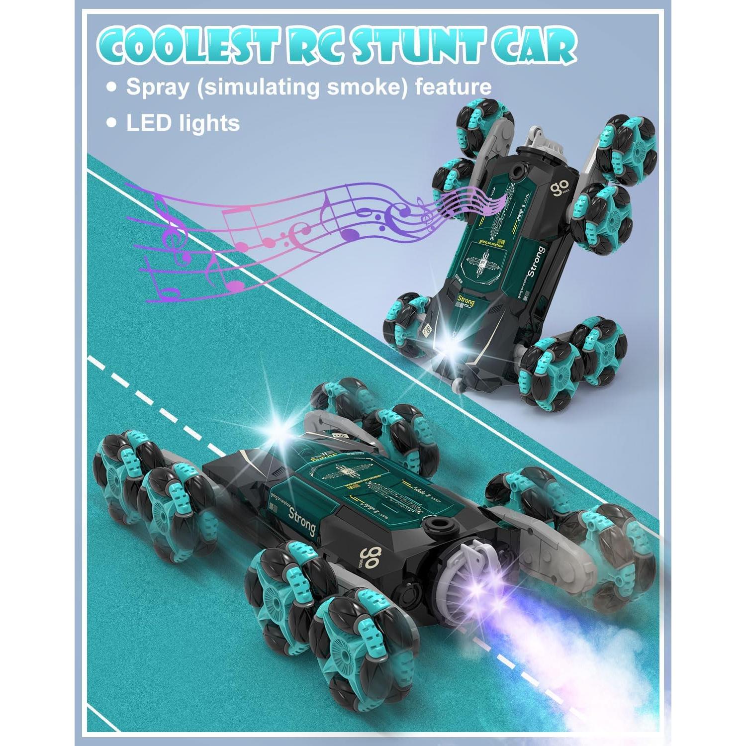 Coche Acrobático RC ATHLERIA 8WD 360° Doble Lado para Niños