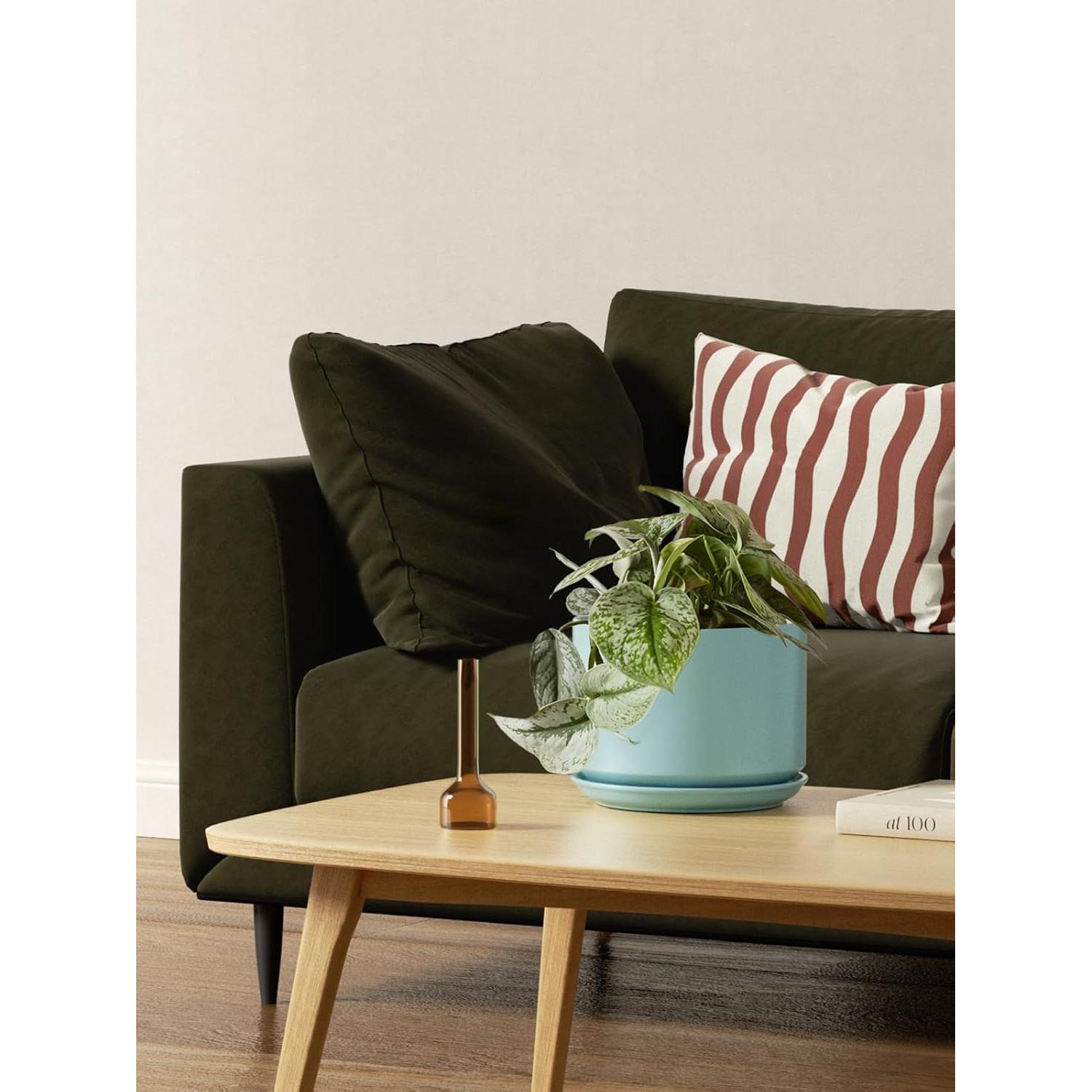 Set de 3 Macetas de Cerámica LE TAUCI 10.9-17.3 cm Aqua