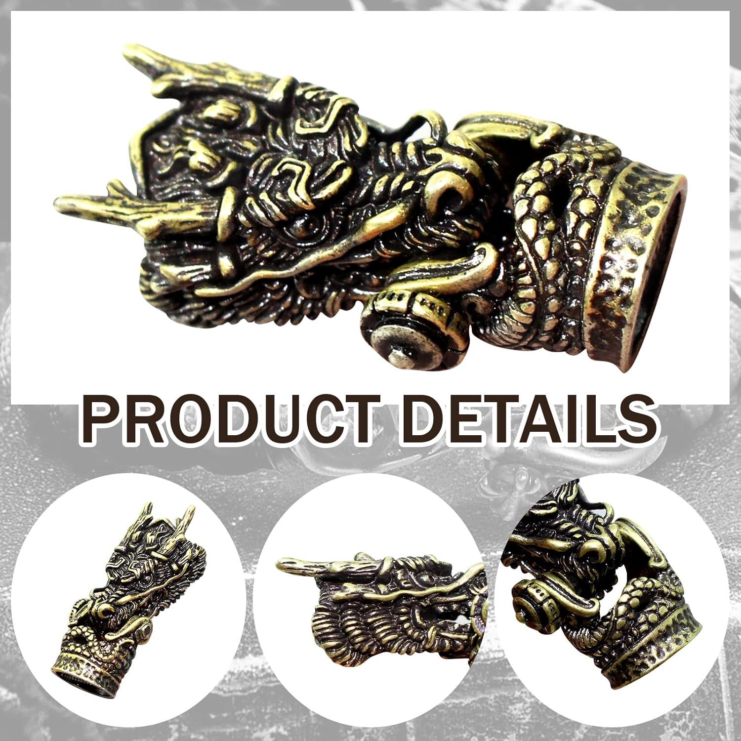 Hebillas de Paracord Dragón GeryVtee, Bronce Antiguo, 15x25x44mm