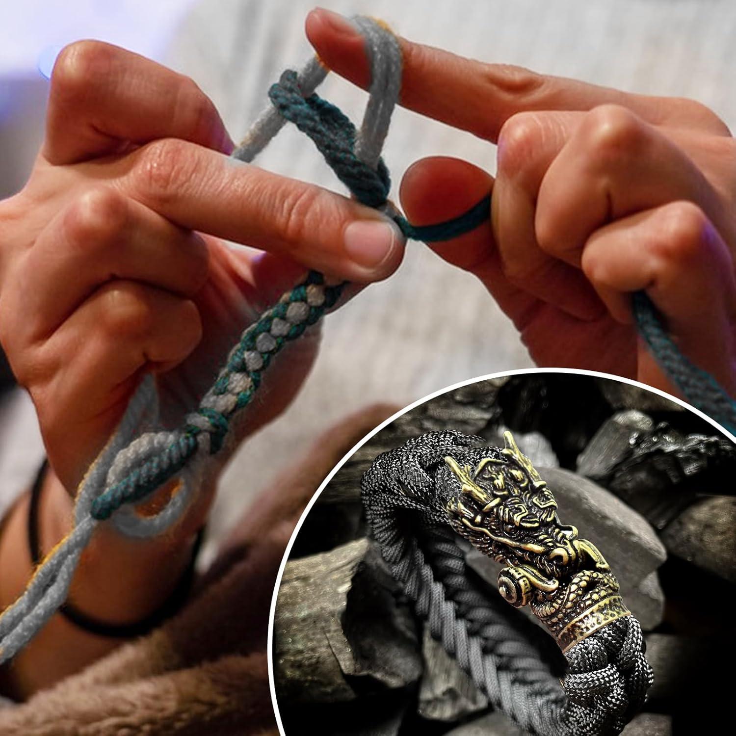 Hebillas de Paracord Dragón GeryVtee, Bronce Antiguo, 15x25x44mm