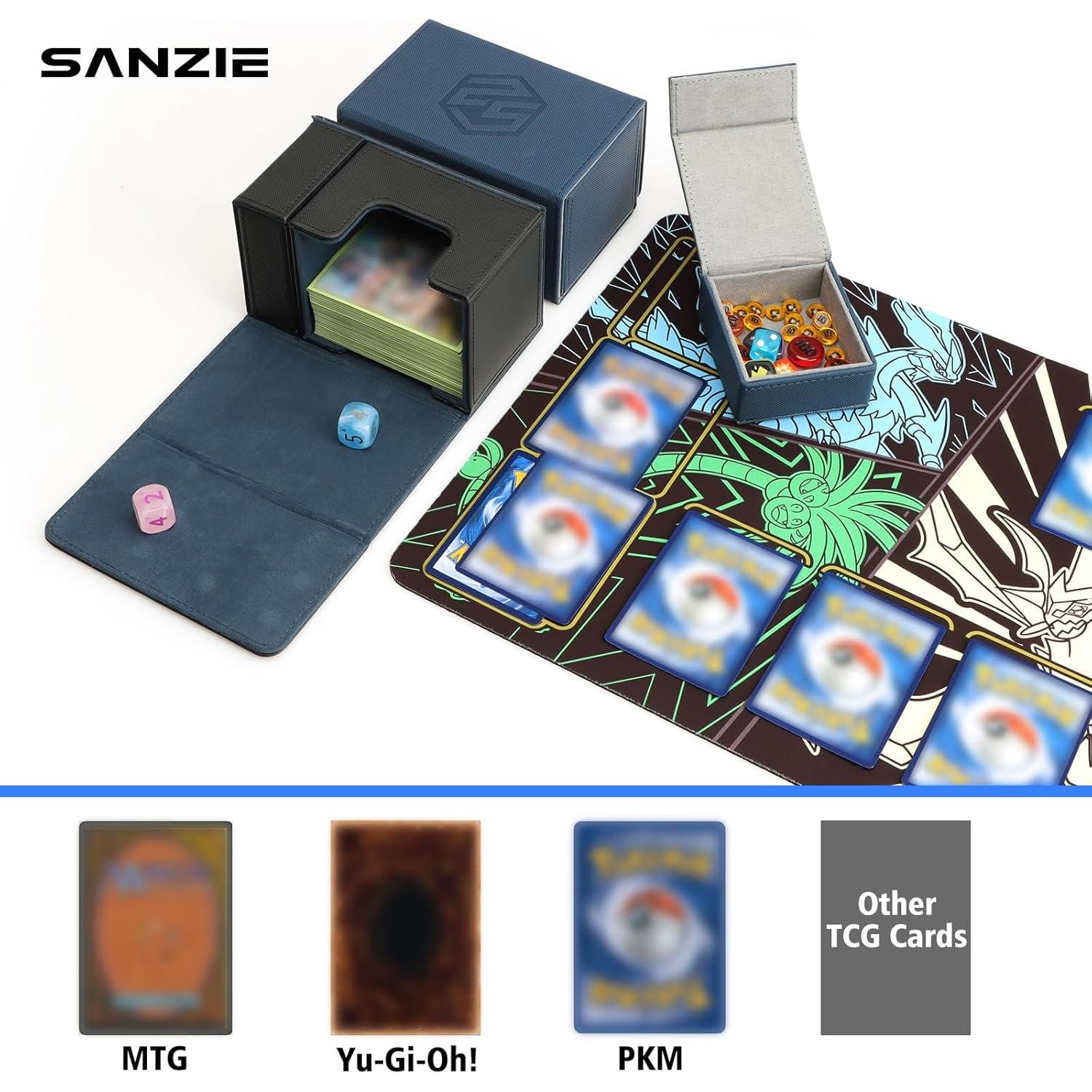 Caja de Barajas SANZIE con Bandeja de Dados Magnética 200+ Cartas