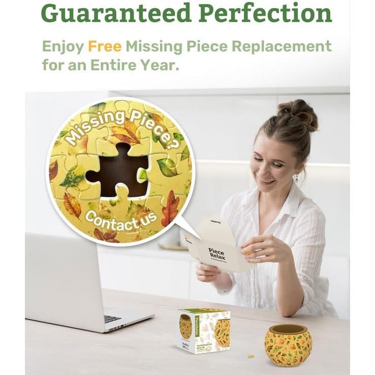 Rompecabezas 3D Macetero PieceRelax Azulejos Retro 10x10cm