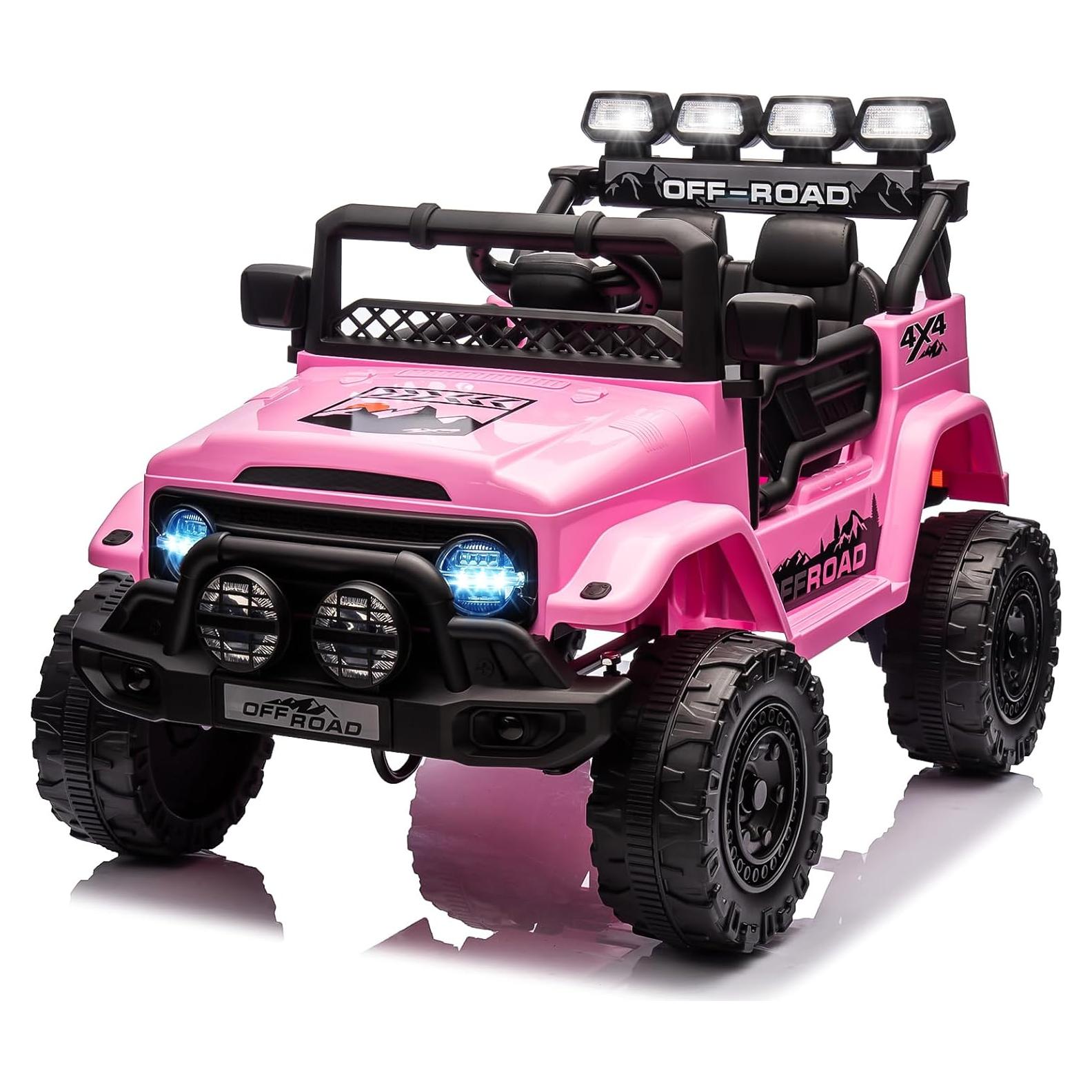 Camión de Paseo Eléctrico Hipicute 12V Rosa con Control Remoto