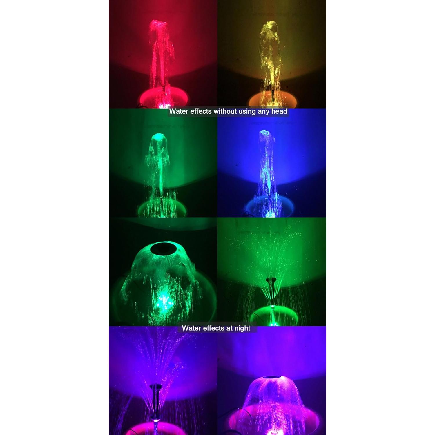 Bomba Sumergible COODIA 660GPH con Luz LED RGB y Filtro