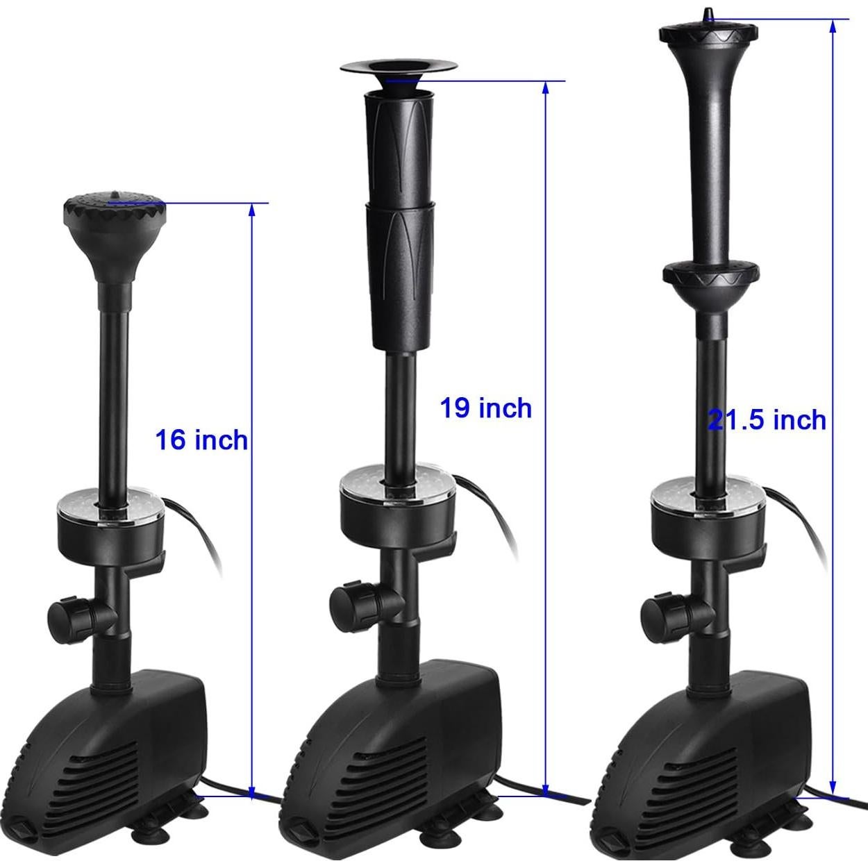 Bomba Sumergible COODIA 660GPH con Luz LED RGB y Filtro