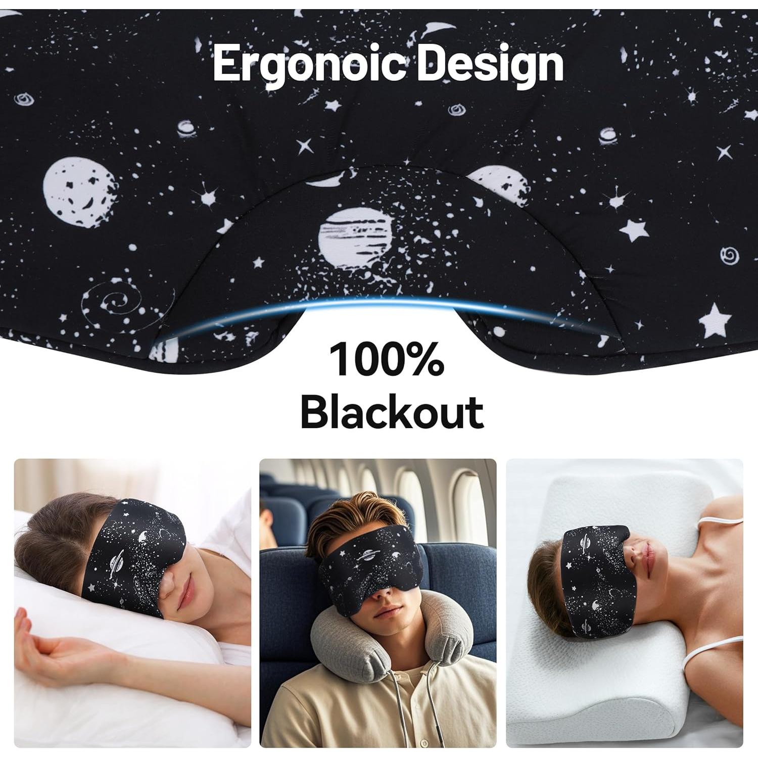 Máscara de Ojos LOVE EYE de Seda Fría, Ajustable, Bloqueo Luz