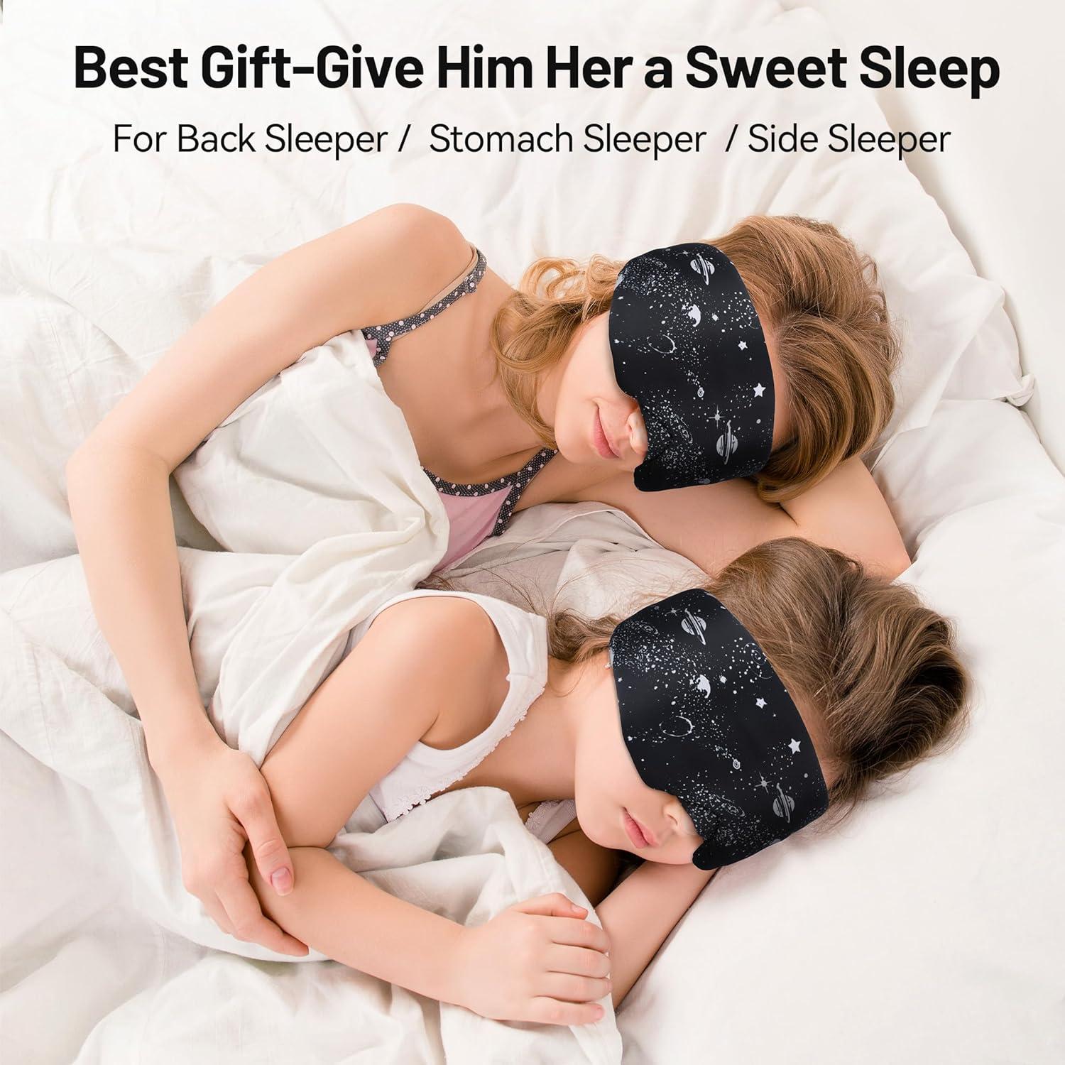 Máscara de Ojos LOVE EYE de Seda Fría, Ajustable, Bloqueo Luz