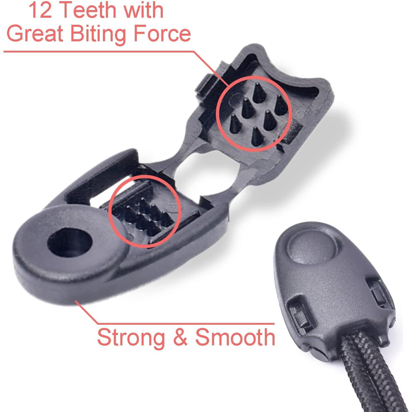 20 Cierres de Cremallera Plástico Negro CooBigo 27.5x17.5mm