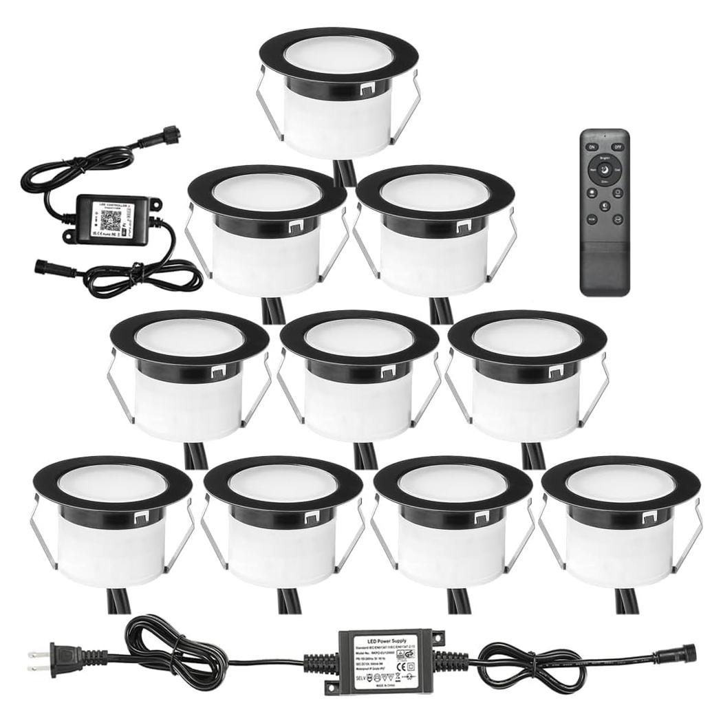 Kit de luces LED empotradas Sumaote 10pcs RGBW 4.5cm WiFi