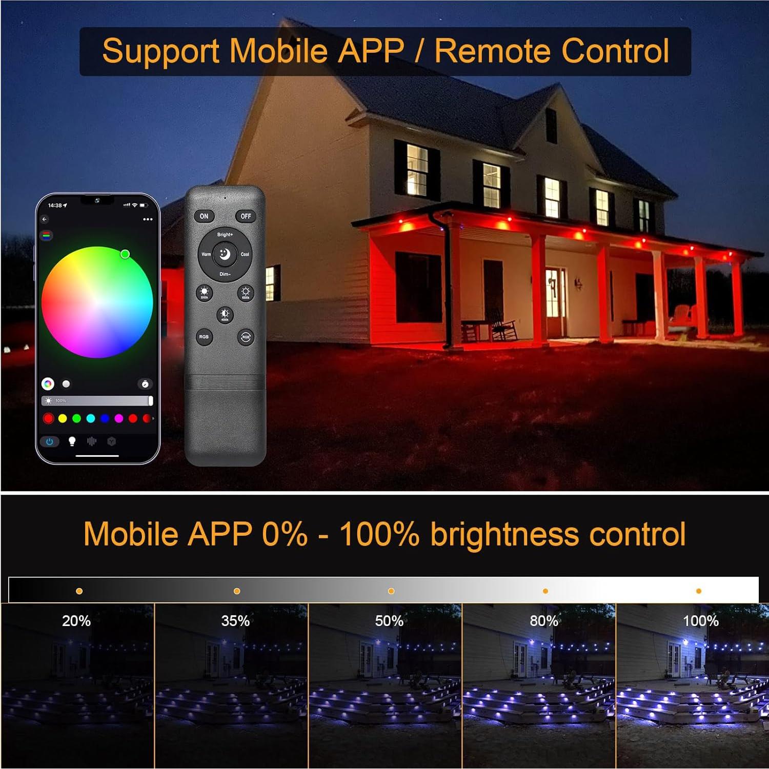 Kit de luces LED empotradas Sumaote 10pcs RGBW 4.5cm WiFi