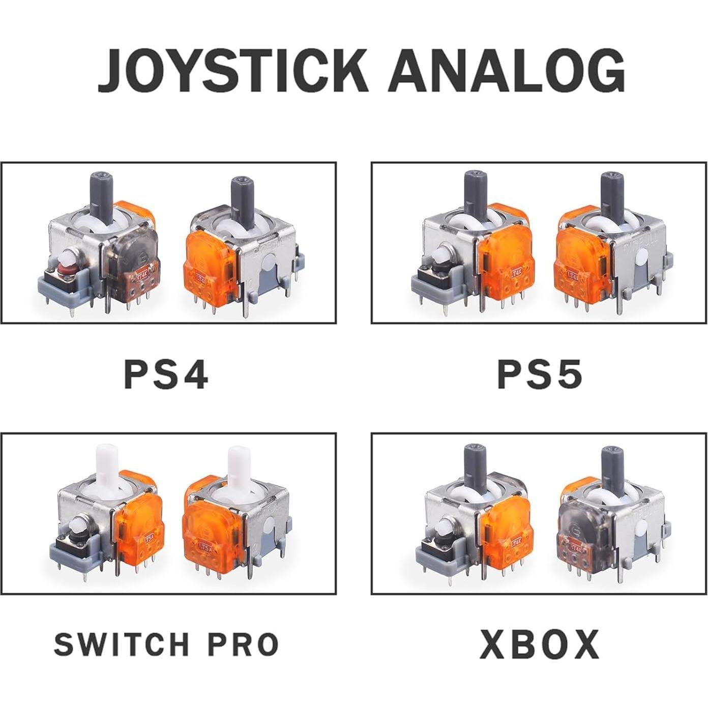 Joystick Electromagnético TMR para Xbox/PS5/PS4/Switch - 10 Piezas