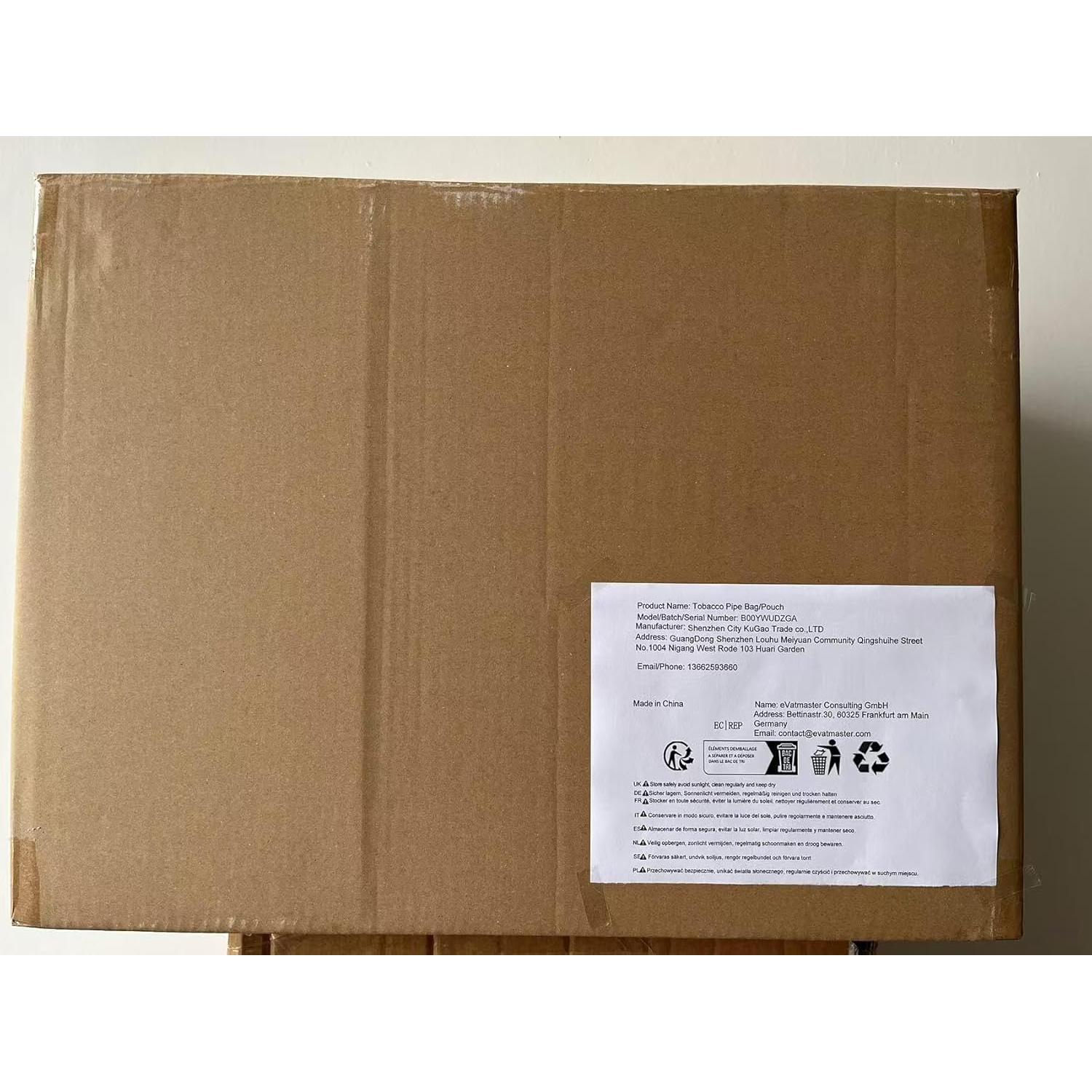 Funda de Cuero PU Scotte para 2 Pipás de Tabaco y Accesorios