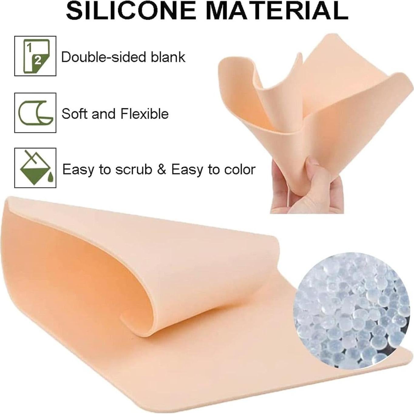 Piel de Práctica de Tatuaje Romlon 5Pcs 20.32x15.24cm Doble Cara