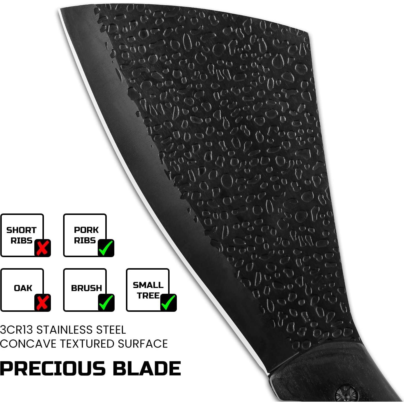 Hacha Táctica Leopcito 27.5 cm con Funda para Camping